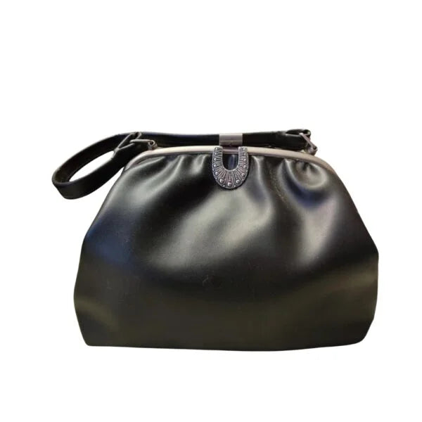 Real Vintage Black Framed Clutch Bag