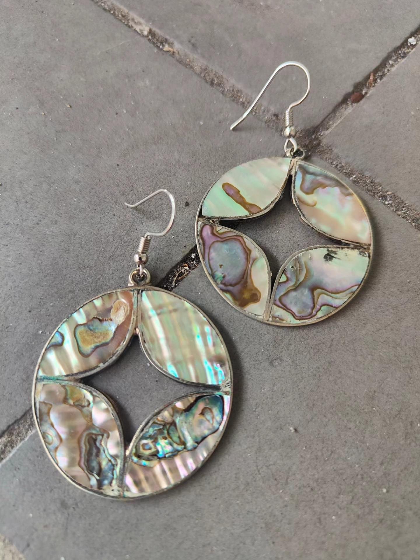 Vintage Abalone Earrings - Image 2